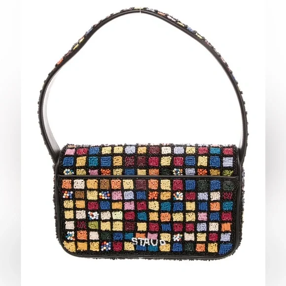STAUD Tommy Bag in Disco Multicolor Beaded Shoulder Bag - Picture 4 of 8